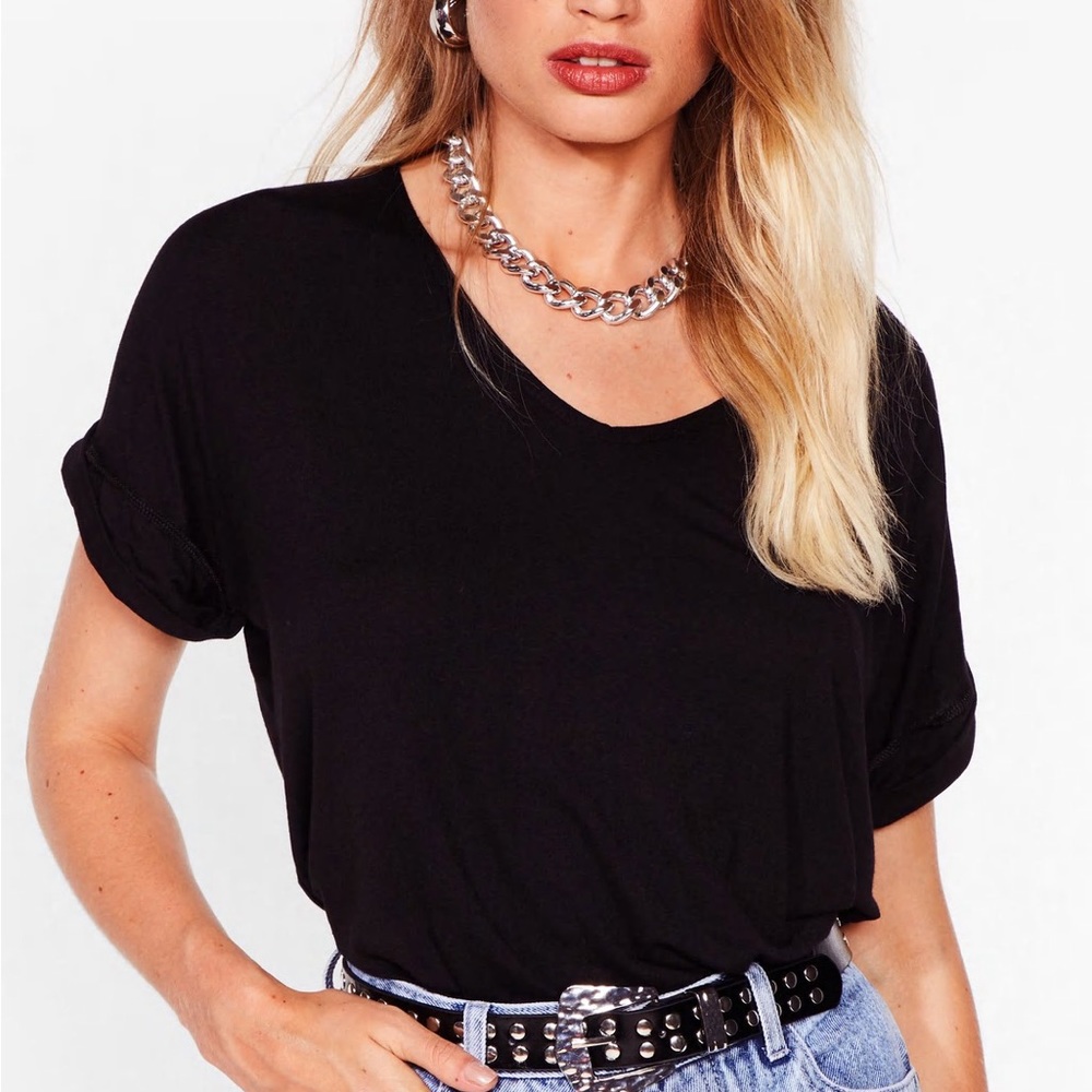 NWT Nasty Gal Off-Shoulder T-shirt